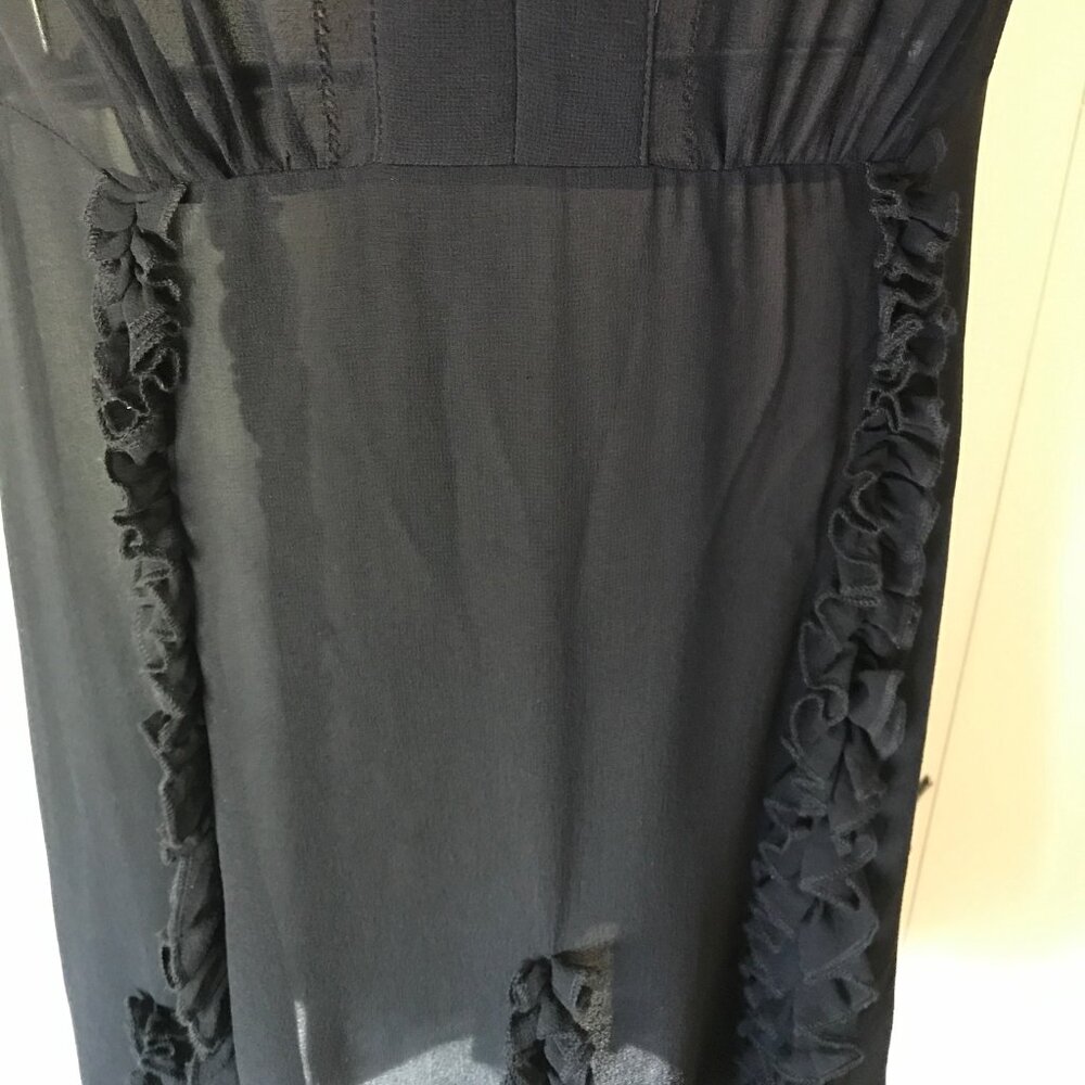 Temperly London Black Sheer Dress, Size 8 - Picture 8 of 16